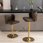 ZUN Furniture,Swivel Barstools Adjusatble Seat Height, Modern PU Upholstered Bar Stools with the whole 76385710