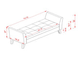 51.5" Bed Bench with Storage Grey Velvet W1097104005