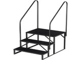3 Step Ladder with Handrail, Swimming Pool Ladder Above Ground, 660 lb Load Capacity RV Steps with 31746287
