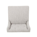 Vienna Contemporary Fabric Tufted Wingback 31 Inch Counter Stools, Set of 2, Light Grey and Natural 64854.00LGRY