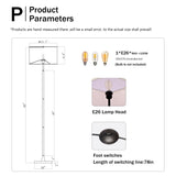 Floor Lamp Living Room with Beige Lampshade, Standing Lamp Tall Industrial Floor Lamp Reading W1592P188560