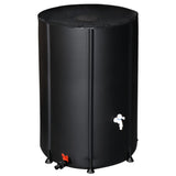 ZUN 100 Gallon Folding Rain Barrel Water Collector Black 34468059