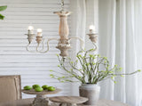 4 - Light Wood Chandelier, Hanging Light Fixture with Adjustable Chain for Kitchen Dining Room Foyer W2078138921