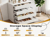 Handleless Grille-Finished 4-Drawer Bedside Table P2 Particleboard MDF & Melamine Veneer 28721964