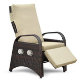 Outdoor Recliner Chair,Separate Adjustment Mechanism PE Wicker Adjustable Reclining Lounge Chair and W2749P225114