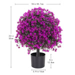 ZUN Artificial Olive Topiary Ball Trees Outdoor and Indoor Faux Shrubs UV Resistant Lasting Evergreen W2945P220443