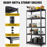 72" H Adjustable Garage Shelves, 5-Tier Heavy Duty Shelving Unit, 2200LBS Wide Metal Utility Storage 06243452