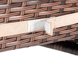 Set of 2 Patio Wicker Barstools, Outdoor Bar Height Chairs with Seat Cushions & Footrests for Patio 55928616