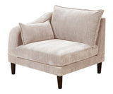 Beautiful Blush Pink LAF / RAF One Arm Chair Morgan Fabric 1pc Chair Pillow Soft Cushion Wood Legs B011P278576