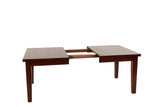 Dining Table Rectangle Table w Leaf 1pc Table Only Rubber wood Antique Walnut Wood Finish B011P207136