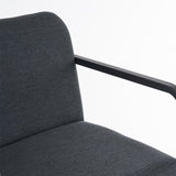 Set of 2,Modern Upholstered Counter Height Bar Stool with Armrests, Metal Frame and Padded Seat, 35699034