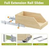 Pull Out Cabinet Organizer High Drawer 16" W x 21" D Hard Close Wood Slide Out Shelves Cabinet T3210P277232