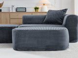114" Cloud Sectional Couch with L-Shape Chaise, Modular Sofa with Movable Ottoman, Upholstered W1117P371652