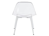 dining chair,set of 4,metal leg,PET plastic seat W234P417568
