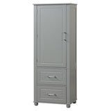 ZUN Tall Bathroom Storage Cabinet, Freestanding Storage Cabinet with Two Drawers and Adjustable Shelf, 62533533