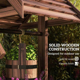 ZUN Garden Bed、 Wooden Wishing Well 58322197