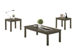 ZUN Dark Grey Color Elegant 3pc Coffee Table Set 1x Coffee Table and 2x End Tables Living Room Furniture B011P237489