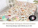 4pcs cute mushroom flat sheet Red Mushroom fitted sheet set The world of 40711411
