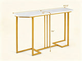 44in Modern Console Sofa Table, Waterproof Scratch-Resistant Top, Sturdy Metal Frame with Anti-Slip 89525012