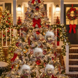 6PCS Set 3.9" Glass Christmas Ornaments Decorative Hanging Balls for Tree & Holiday Party Decor 97954427
