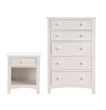 Contemporary White 1pc Chest of Drawers Plywood Pine Veneer Bedroom Furniture HS00F4239-ID-AHD