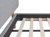 Diego Low Upholstered Platform Bed, King, Light Grey Polyester B2719P238662