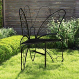 ZUN Modern Butterfly Cast Metal Garden Bench, Outdoor Bench Patio Seat, Park Bench Outdoor Seating for W2167P190141