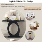Mirod Stylish Modern Console Table with Egg-Shaped Base,Enhanced Stability and Durability,Sleek N760P214780B