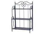 Metal Foldable 3-Tier Plant & Home Dcor Display Stand Rack / Book Shelf 04893666