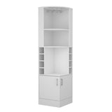 Seattle Bar Cabinet, Eight Bottle Cubbies, Two Large Open Shelves B128P176128