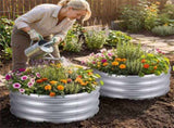 Round Galvanized Steel Raised Garden Bed 242411.5 In Outdoor Planter for Vegetables Herbs Flowers 33822386