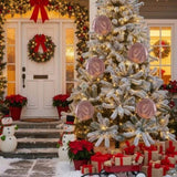 6PCS Set 3.9" Christmas Ball Ornaments Glass Hanging Decor for Holiday Tree Party Decor Vibrant 75322668