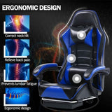 Ergonomic Gaming Chair with Footrest, PU Leather Video Game Chairs for Adults, Reclining Gamer Chair 34681034