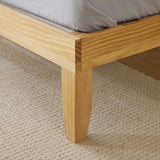 Simple & Sturdy Twin Bed Frame Painted Pine Wood, Natural Finish 23136377