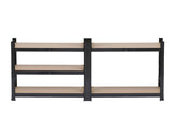 110 x 45 x 180cm 5 Tiers Powder Coated Storage Rack Black 78856835