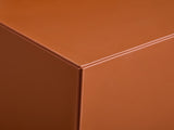 Modern Orange MDF Saddle Leather Table Two Compact Sizes, Perfect for Living Room Decor & Daily W2085P400865