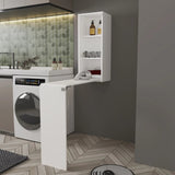 White Folding Table with Storage B062P290293