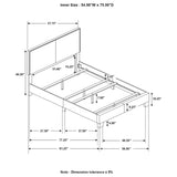 Charcoal Full Bed with Nailhead Trim B062P153533