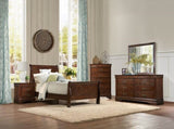 Traditional Design Bedroom Furniture 1pc Chest of 5x Drawers Brown Cherry Finish Antique Drop B01165028