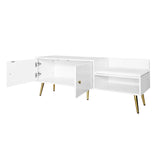 ZUN Modern Shoe Storage Bench with Hidden Storage and Upholstered Cushions for Bedside, Living Room and 46868646