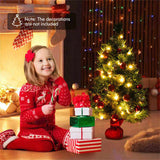 24" Mini Artificial Christmas Tree 71 Branch Tips, 35 Warm White LEDs, Flame-Retardant PVC, Cement 82739287