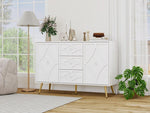 ZUN 2 Door 3 Drawer Storage Buffet ,Sideboard with Adjustable Shelf,47.24" Kitchen W688P194050