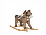 Back and Forth Rocking Horse with Sound Effects, Ride On Horse Toy for 12-36 Months Toddlers, Dark 09102725