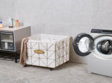 Laundry Baskets,Collapsible Laundry Basket with Wheels,Removable Lined for Easy Cleaning Storage 85833286