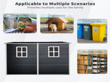 4x8ft Outdoor Storage Shed with Floor Resin shed with Two-Window, Waterproof ,Lockable Doors for 59651629