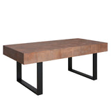 Rustic Industrial Wood Coffee Table, 47.2*23.5x18" Wood Coffee Table, Handcrafted Table W2729P270748