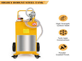 30 Gallon Gas Caddy Tank Storage Drum Gasoline Diesel Fuel Transfer with universal wheel Bright 68069886