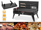 16.7x10x17.7in Portable Charcoal Grill Foldable BBQ Suitcase Grill Shelf For Outdoor Camping Picnics 77135778