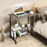 Grey Oak P2 15MM Particle Board with Melamine Coating Adjustable Computer Desk with 3 USB 2 AC 02657888