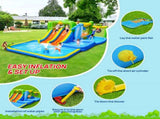 9 in 1 For Endless Fun Inflatable Bounce House with Blower Shower Soak Pool Sprinkler Fountain Water 80529343